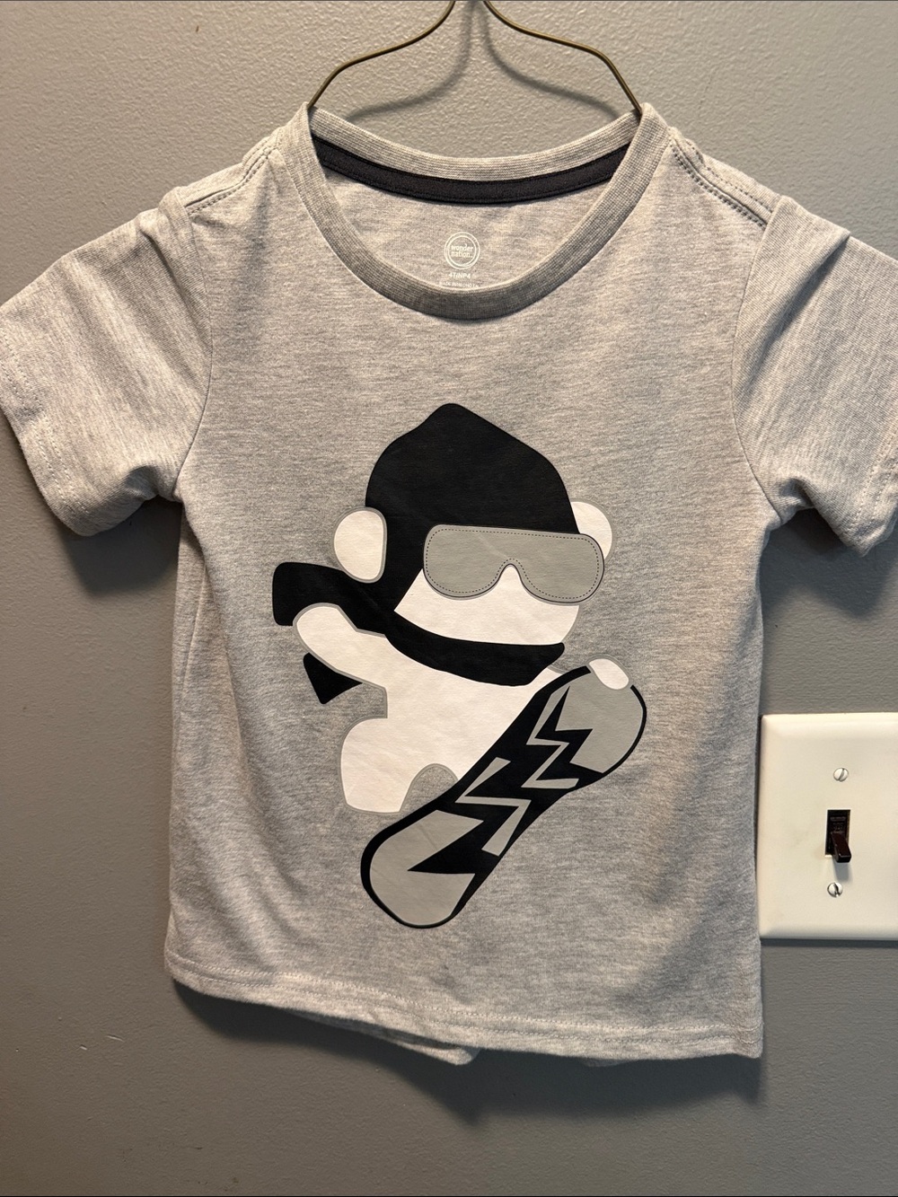 wonder nation Light Gray Graphic Skateboard Tee